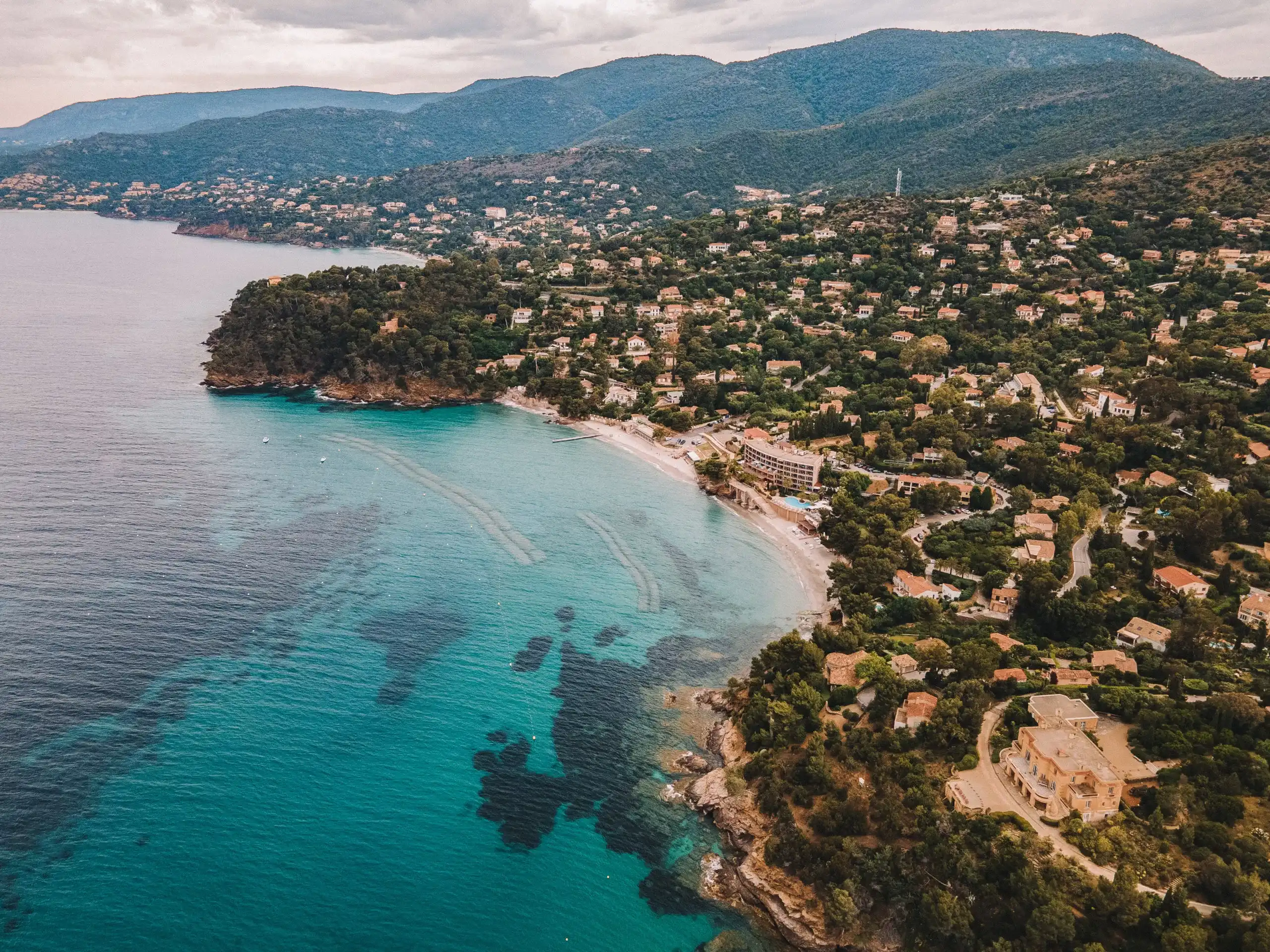 Vue aérienne littoral méditerranéen